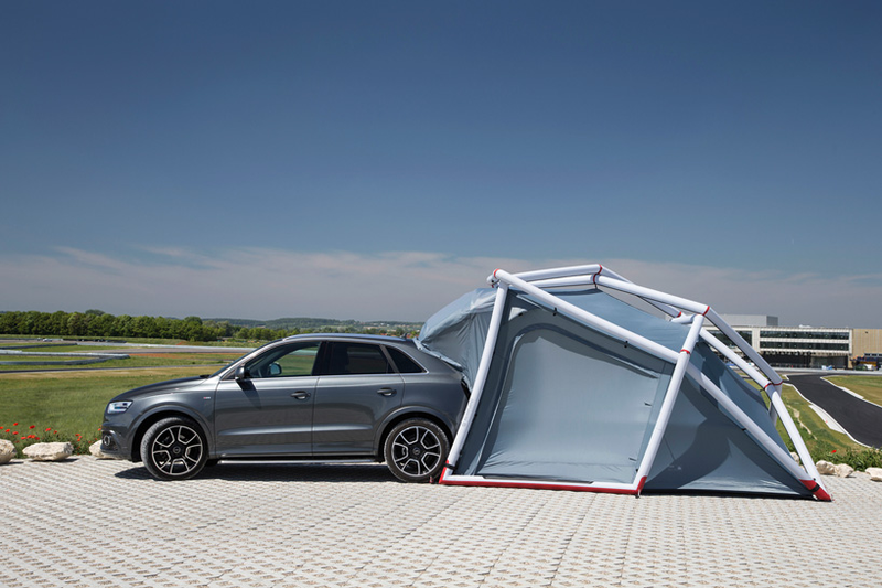 Illustration for article titled Double The Size Of Your Audi Q3 With This Space-Age Inflatable Tent